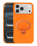 Funda Pastel Shield de fibra de carbon magnetica con soporte iPhone 17 Pro Max (ORANGE)