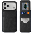 Funda de cuero con soporte iPhone 17 Pro Max (Negro)