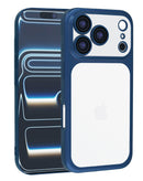 Case esmerilado transparente mate para iPhone 17 Pro Max con protección de lente SlowBack.