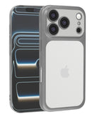 Case escarchado transparente mate con proteccion de lente iPhone 17 Pro Max (GRAY)