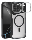 Encuentra el estuche transparente mate con soporte de cámara y carga inalámbrica para iPhone 17 Pro Max en Xela Quetzaltenango.