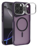 Protección transparente mate con soporte de cámara y carga inalámbrica para iPhone 17 Pro Max en Quetzaltenango.