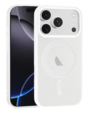 Case transparente SlowBack para iPhone 17 Pro Max, con carga inalámbrica, mostrando puerto y botones.