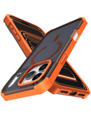 Case con borde electroplateado de doble capa y carga inalambrica iPhone 17 Pro Max (ORANGE)