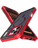 Case con borde electrochapado de doble capa y carga inalambrica iPhone 17 Pro Max (RED)