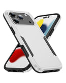 Funda blanca SlowBack resistente para iPhone 17 Pro Max, protección de esquina a esquina.