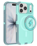 Funda dual layer con carga inalambrica iPhone 17 Pro Max TEAL
