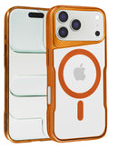 Funda magnética glossy transparente para iPhone 17 Pro Max, mostrando su diseño elegante y protección duradera.