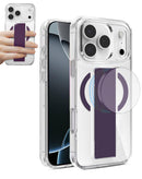 Protege tu iPhone 17 Pro Max con estilo en Xela Quetzaltenango con este estuche duro transparente con MagGrip en color morado.