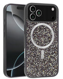 Funda con carga inalambrica Bling Diamond Crystal - Negro & Plateado Apple iPhone 17 Pro Max