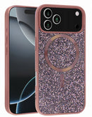 Encuentra la elegante Funda con carga inalámbrica Bling Diamond Crystal ROSE GOLD para iPhone 17 Pro Max en Xela Quetzaltenango.