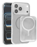 Funda magnética transparente con purpurina para iPhone 17 Pro Max, con ranura para tarjetas.