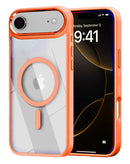 Protege tu iPhone AIR con estilo en Quetzaltenango con esta funda transparente magnética naranja brillante.