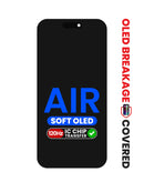 Pantalla soft OLED para iPhone Air, repuesto original de alta calidad para reparación, brillo y colores intensos.