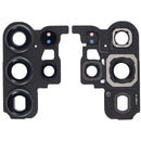 Lente de camara trasera con aro de bisel para Samsung Galaxy S23 Ultra 5G (Cream)