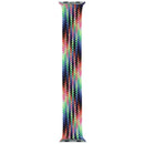 Correa Apple Braided Solo Loop Pride Edition trenzada multicolor para Apple Watch 44mm-49mm, tamaño 11, sobre fondo blanco.