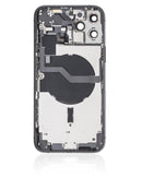 Tapa trasera con componentes pequeños pre-instalados para iPhone 12 Pro Max (Versión EE.UU.) (Usada original grado C) (Grafito)