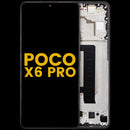 Pantalla refurbished Xiaomi Poco X6 Pro con marco amarillo, lista para reparación y cambio de display LCD.