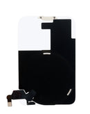 Tapa trasera transparente para iPhone 17 Pro con marco, carga NFC MagSafe y cable flex.