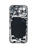 Tapa trasera plateada para iPhone 17 Pro, con componentes internos preinstalados, versión de EE. UU. para reparación.