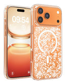 Carcasa magnética transparente con glitter para iPhone 17 Pro Max en Quetzaltenango.