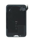 Tapa trasera plateada original para iPhone 17 Pro Max con marco y aro MagSafe integrado.
