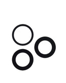Lente de camara trasera (solo vidrio) con adhesivo iPhone 17 Pro / 17 Pro Max (3 piece set) (Premium)