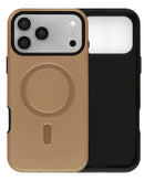 Funda MagSafe Soft Touch Mate color Oro Titanio para iPhone 17 Pro Max, con acabado suave y protección duradera.