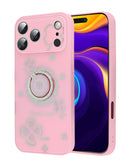 Case rosa con diseño de mandala para iPhone 17 Pro Max/18 Pro Max, con aro de soporte y protección resistente.