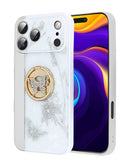 Funda blanca SlowBack para iPhone 17 Pro Max con diseño de atrapasueños, protección elegante y duradera para tu Apple.