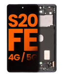 Pantalla OLED con marco para Samsung Galaxy S20 FE 4G / 5G (Blemish: Grado B) (Azul Nube) (Version R8)