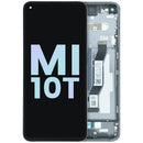 Pantalla LCD y digitalizador negro para Xiaomi Mi 10T con marco, repuesto para reparación.