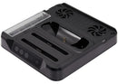 Soporte multifuncional negro para Nintendo Switch 2 con base de carga, ventiladores de enfriamiento y organizador de accesorios.