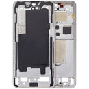 Mid-frame housing blanco para Xiaomi 15 Ultra, repuesto original para cambio de carcasa rota.