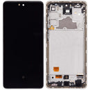 Pantalla hard OLED blanca con marco para Samsung Galaxy A72 (A725), repuesto de alta calidad.