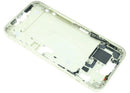 Tapa trasera amarilla para iPhone 15 Plus (A3094, A3095, A3096) con small parts y marco.