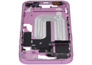 Chasis medio rosa para iPhone 16 A2xxx, estructura de repuesto con botones de encendido y volumen.