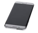 Pantalla OLED con marco para Samsung Galaxy S7 Edge G935 plateado, ideal para reparación de pantalla rota.