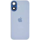 Tapa trasera azul brillante para iPhone 17 con MagSafe y NFC, ideal para reparación de back glass.