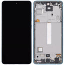 Pantalla OLED con marco para Samsung Galaxy A52 4G / A52 5G / A52S 5G (Azul)