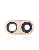 Encuentra lentes de cámara trasera para iPhone 8 Plus en Xela, Quetzaltenango, en paquete de 10 unidades, con soporte y bisel en color dorado.