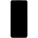 Pantalla refurbished Realme 12 5G, display LCD con marco negro, lista para reparación de pantalla rota.