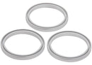 10-pack de aros protectores de cámara trasera plateados para iPhone 17 Pro y 17 Pro Max, 3 piezas cada uno.