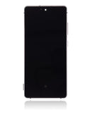 Pantalla OLED con marco para Samsung Galaxy S20 FE 4G / 5G (Blanco Nube)