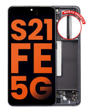 Encuentra en Xela pantallas OLED usadas con marco para Samsung Galaxy S21 FE 5G (G990U) en color grafite.