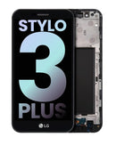 Pantalla LCD original LG Stylo 3 Plus (TP450/MP450/M470) negra, repuesto para reparación de display.