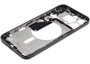 Tapa trasera original iPhone 15 Pro Max A2849, titanio negro, grado C, repuesto OEM.