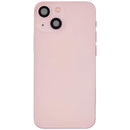 Tapa trasera rosa usada para iPhone 13 mini A2481 con puerto de carga y piezas pequeñas, grado C.