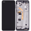 Pantalla LCD con marco para Motorola Moto G 5G Plus / One 5G (XT2075 / 2020) original (Azul Surf)