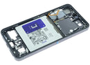 Marco medio original Samsung Galaxy S24 5G SM-S921U negro ónix, repuesto para reparación de móvil.